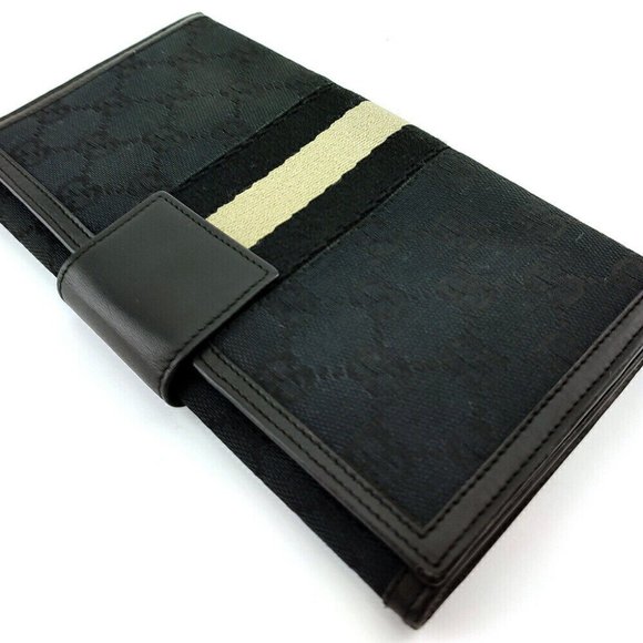 GUCCI Long Wallet GG Canvas Beige Canvas x Leather Authentic USED - Picture 4 of 10